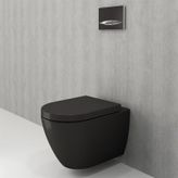 Bocchi 1295-004-0128 Mat Siyah Venezia Rimless Kanalsız Asma Klozet