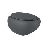 Bocchi 1412-020-0128 Mat Antrasit Rimless Kanalsız Kapak Hariçtir Strata Asma Klozet