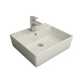 Bocchi Milano 50 cm Çanak Parlak Beyaz Lavabo