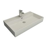 Bocchi Milano 80 cm Çanak Mat Beyaz Lavabo