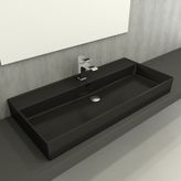 Bocchi Milano Etajerli 100 cm Mat Siyah Lavabo