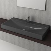 Bocchi Scala 100 cm Mat Antrasit Tezgah Üstü Lavabo
