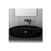 Bocchi Vessel Elips Çanak 85 cm Parlak Siyah Lavabo