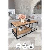 Bofigo Metal Orta Sehpa 2 Raflı Orta Sehpa Dekoratif Sehpa Nisa Çam
