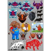 Boğa Sticker Set 20 Parça Telefon, Tablet, Defter, Laptop Sticker