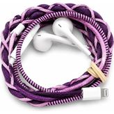 Boğazören Iphone Ipli Renkli Kulaklik Lightning Girişli Ip Örgülü Mor Desenli Kulak Içi Ipli Kulaklık iphone Ios 11-12-13-14- Pro ve Max Base Uyumlu Kablolu Kulaklık Lightning Ip Örgülü Desenli Ipli Kulaklık