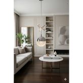 Bohem Aydınlatma Tek Top 3 Renk Modern Led Avize Beyaz/sarı/günışığı Gümüş