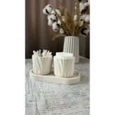 BOHEM Banyo seti tarzı tepsi standlı 3 lü set
