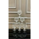 Bohemia Kristal Kesme El Işi Sade Kahve Yanı Su Bardağı 5 Parça Bej Renk Cam Malzeme ile Şık Sunum - 250 ml