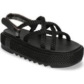 Bohonomad Bodrum Chunky Platform Kadın Sandalet - Siyah