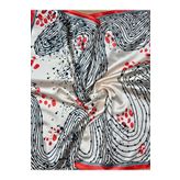 Bolder Scarf Kırmızı/Ecru Desen Fular 45*45