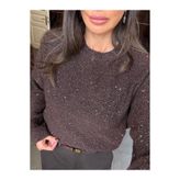 BOLESA GİYİM Pullu Simli Kazak
