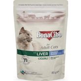 BonaCibo 85 gr Pouch Ciğerli Kedi Konservesi