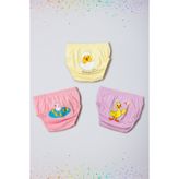bonbonetti chocolate baby&kids Kız Bebek Sevimli Hayvanlar Desenli 3'lü Su Geçirmez Alıştırma Külodu