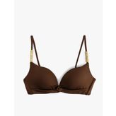 Boncuk Detaylı Push-Up Bikini Üstü