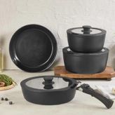 Bondy Amercook Seramik 8 Parça Black Tencere Seti
