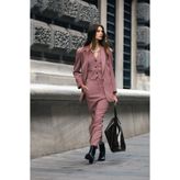 boneqa barcelona Tek Düğmeli Pembe Blazer Ceket