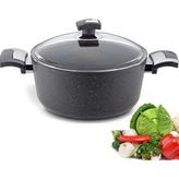 Bonera Granit Tencere 26 Çap - 26 cm - Gri
