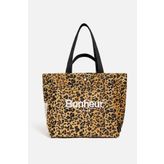 Bonheur N°4 Kanvas Çanta- Leopard