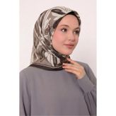 Bonjela Soft Eşarp Yonca Desen Vizon