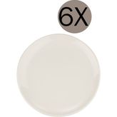 Bonna Porselen Gourmet Beyaz 6'lı 17 cm Düz Tabak