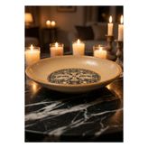 Bonna Porselen Mezopotamya Mozaik Kahve Gourmet Çukur Tabak 20 cm 600 cc-Yemek Tabağı-6 'lı