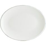 Bonna Retro Ash Moove 12 Adet 25 cm Porselen Oval Tabak Gri