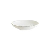 Bonna Retro Gourmet 12 Adet 15 cm 330 cc Kahverengi Kenar Çizgili Porselen Çukur Tabak