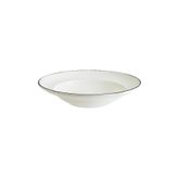 Bonna Retro Gourmet 6 Adet 24 cm 400 cc Siyah Kenar Çizgili Porselen Çukur Tabak