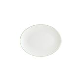 Bonna Retro Moove 12 Adet 25 cm Yeşil Kenar Çizgili Porselen Oval Tabak
