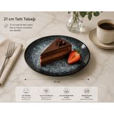 Bonna Sepia Gourmet Düz Tabak 21 cm Porselen Servis Yemek Tabağı Şık Sunum - 1 Parça