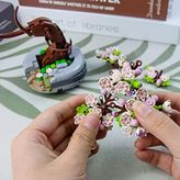 Bonsai Ağacı Sukulent/Sakura Saksı Bitki Yapı Blokları Seti, Hediyeler Için Yapay Çiçek İnşaat Kitleri, Yetişkinler/Gençler Için Kendin Yap Buket Yapı Tuğlaları (Sakura)