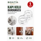 Bontia Şeffaf Silikon Kapı Kolu Durdurucu 1 Adet Kapı Kolu Tamponu Kapı Kolu Koruyucu Duvar Çarpma Önleyici Sessiz Kapı Stoperi