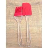 Bora Home Mutfak Spatulası ve Fırça - Kırmızı