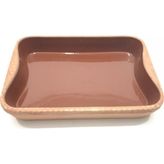 Borcam Stil Toprak Güveç Kabı 32x23x5cm Yüksek Ateşe Dayanıklı Dikdörtgen Toprak Güveç Fırın Tepsisi