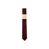 Bordo Armürlü Kravat Mendil Set