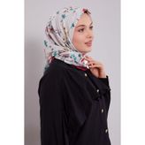 Bordo Çiçek Dalı Desen Soft Eşarp