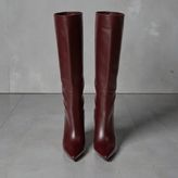 Bordo Deri Çizme
