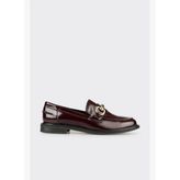 Bordo Deri Kadın Günlük Loafer