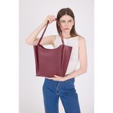 Bordo Fermuarlı Omuz Çantası 9208