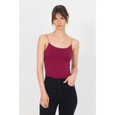 Bordo Ince Askılı Basic Atlet 848