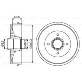 Bosch 0986477196 Arka Fren Kampanası Micra K12 0310 Note 0612 2033 43206AX650