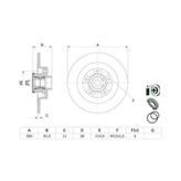 Bosch 0986479f42 Fren Diski Arka Rulmanlı Kaplamalı Abs Sensör Halkalı Talisman 432021878r