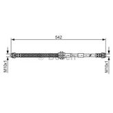 Bosch 1987476325 Fren Hortumu Ön 542 Mm Vw 7P6611701