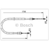 Bosch 1987477235 El Fren Teli Disk Fren Arka Sağ Sol 1796 Mm Peugeot 207 06> 4745Z3