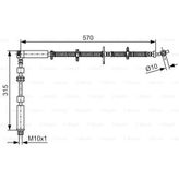Bosch 1987481A63 Fren Hortumu