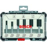 Bosch 6'lı Düz 6 mm Şaftlı Pro Freze Seti