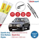 Bosch Eco BMW X3 2003-2010 E83 Silecek Takımı