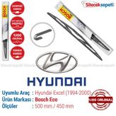 Bosch Eco Hyundai Excel 1994-2000 Silecek Takımı