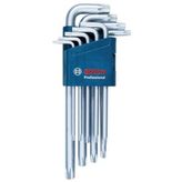 Bosch Professional 9 parça Alyan anahtarı seti TORX 1600A01TH4, mavi